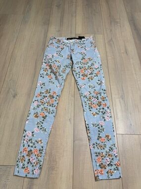 Floral Print Light Blue Women’s pants by Red Pepper